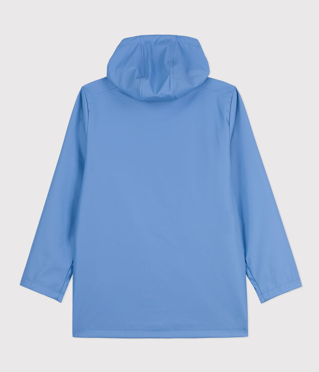 Kultiger, gewachster Regenmantel aus recycelten Materialien blau