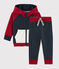 Zweiteiliges Baby-Set für Jungen blau SMOKING/weiss MULTICO