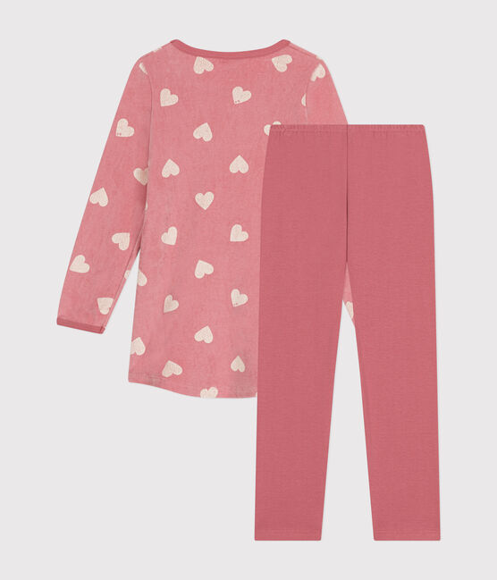 Kinder-Nachthemd aus Nicki mit Herzmotiv rosa ROSEWOOD/ MARSHMALLOW