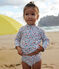 Baby-T-Shirt mit UV-Schutz, Blumenmuster weiss MARSHMALLOW/weiss MULTICO