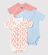 3er-Set Baby-Bodys aus Bio-Baumwolle