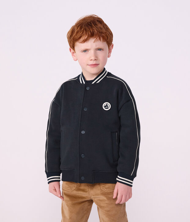 Kinder College-Jacke aus einfarbiger Baumwolle SMOKING