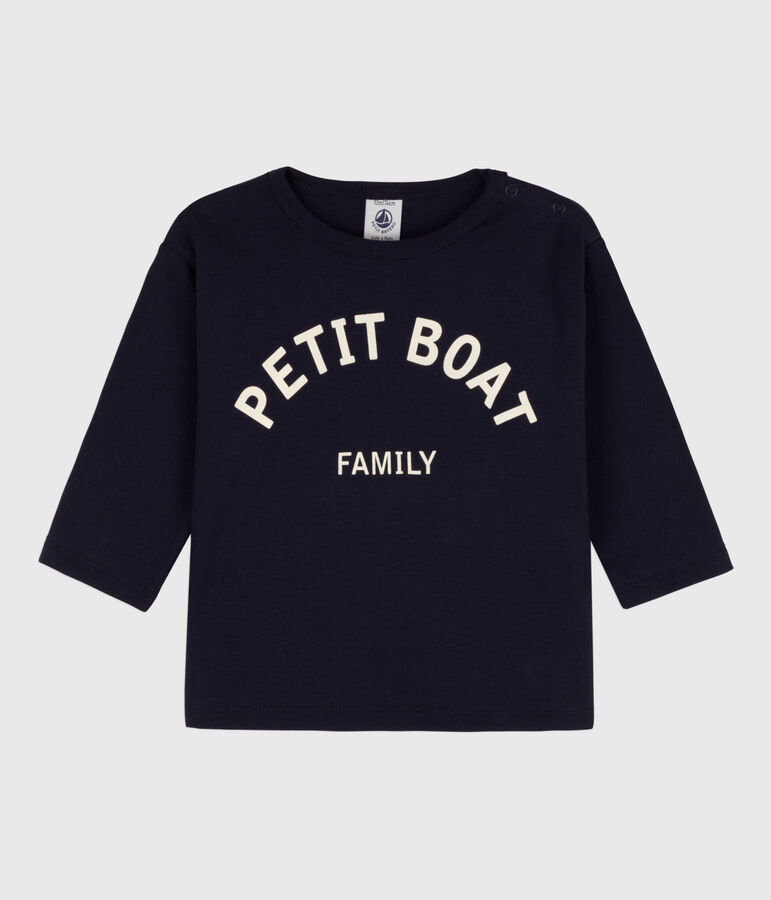 Lang&auml;rmeliges Baby-T-Shirt aus Baumwolle blau