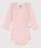 Langärmeliger Baby-Body aus Wolle und Baumwolle  rosa SALINE