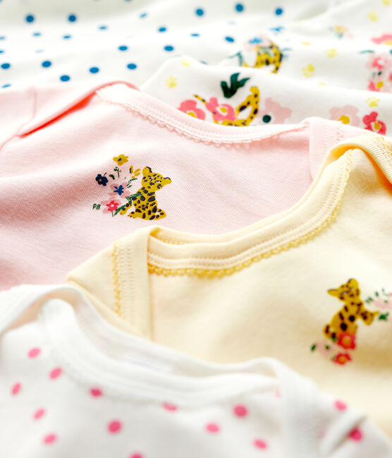 5er-Set langärmelige Baby-Bodys aus Baumwolle für Mädchen variante 1