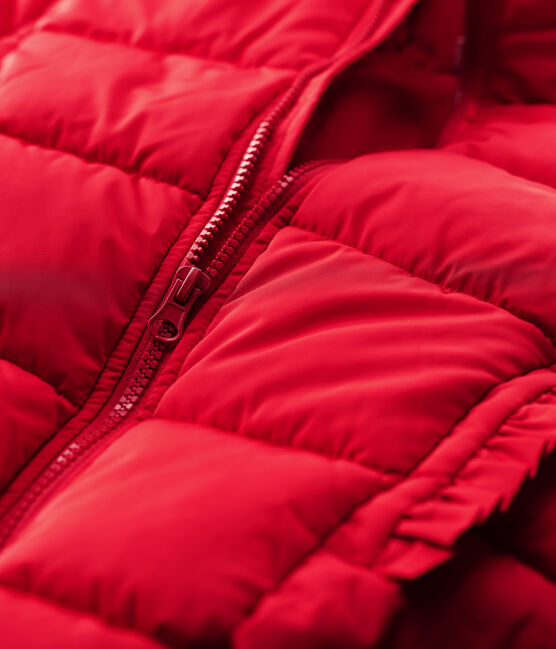 Gefütterte Kinder-Winterjacke für Mädchen rot TERKUIT