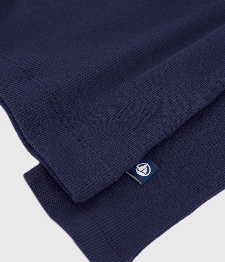 Damen-Cardigan aus einfarbiger Baumwolle blau