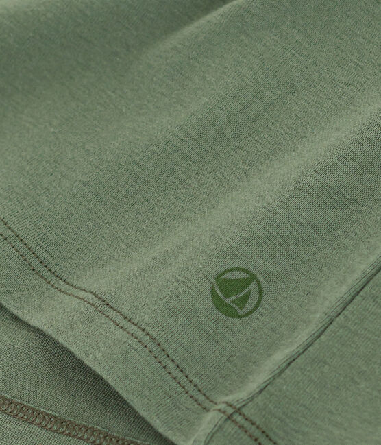T-Shirt L’ICONIQUE aus Baumwolle mit rundem Ausschnitt für Damen grün CROCO