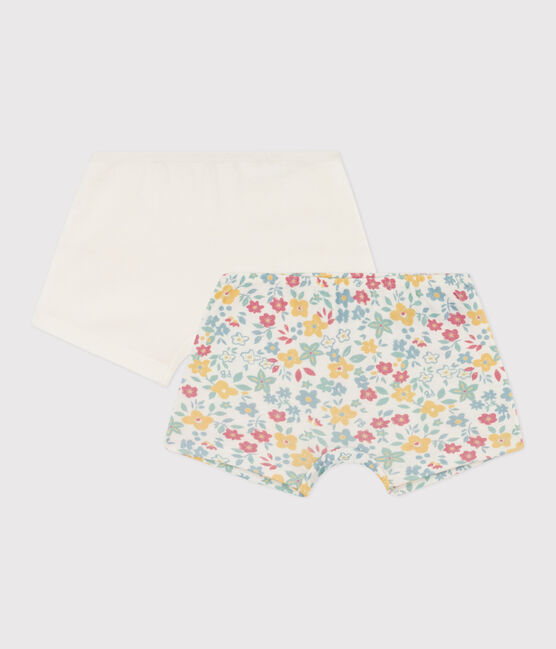 2er-Set Shortys aus Baumwolle mit Blumenmotiv für Mädchen variante 1