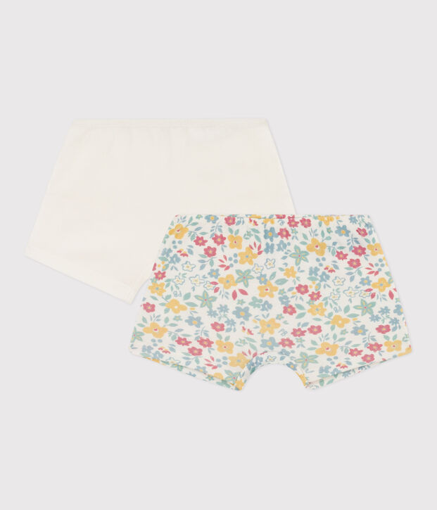 2er-Set Shortys aus Baumwolle mit Blumenmotiv f&uuml;r M&auml;dchen vielfarbig