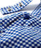 Kurze Baby-Latzhose aus Cotton Rich-Material für Jungen blau SURF/weiss MARSHMALLOW