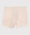 Kinder-Shorts aus Jersey für Mädchen rosa MINOIS/weiss MARSHMALLOW