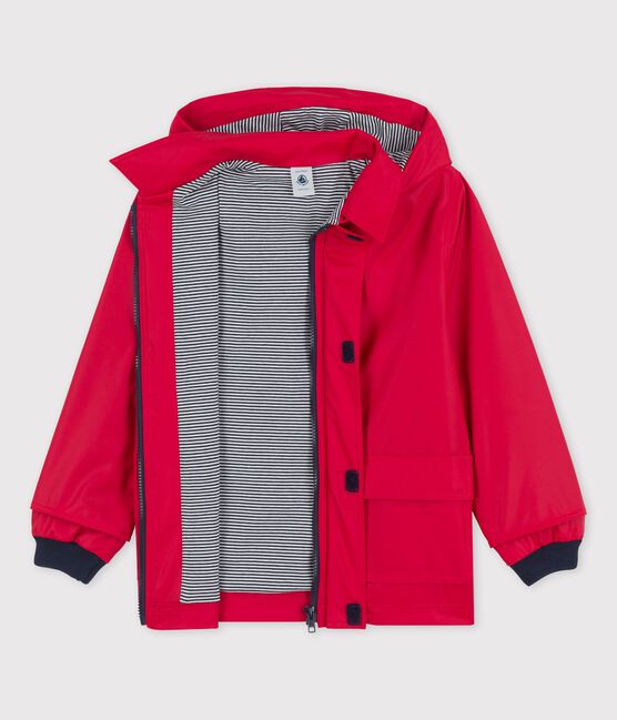 KLASSISCHE KINDER-REGENJACKE AUS RECYCELTEM MATERIAL rot TERKUIT