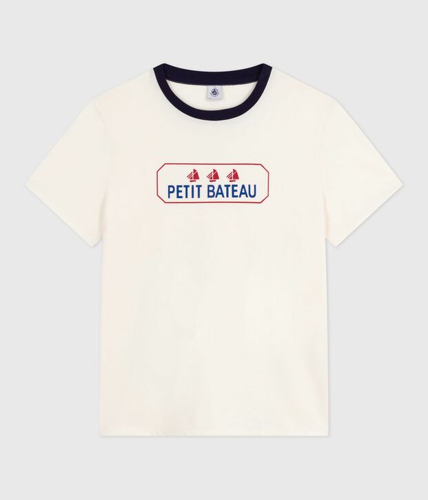 Kurz&auml;rmeliges Damen T-Shirt Le Droit mit geradem Schnitt aus Baumwolle blau/blau