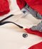 Baby-Windjacke mit Colorblock und Ringelstreifen-Futter rot/vielfarbig
