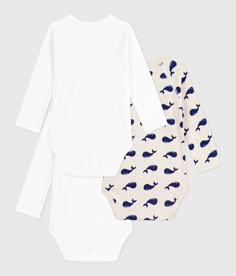 Set lang&auml;rmeliger Wickelbodys aus bedruckter Baumwolle vielfarbig