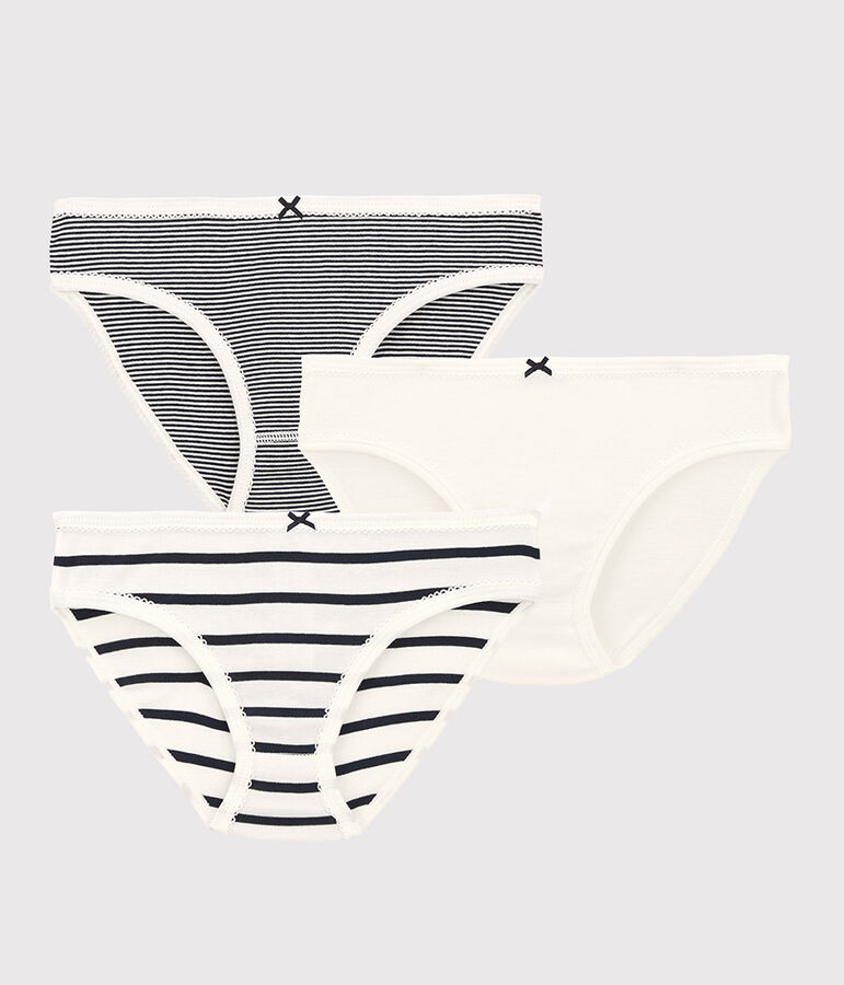 3er-Set-Slips mit Ringelstreifen f&uuml;r M&auml;dchen variante 1