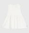 Ärmelloses weißes Baby-Kleid aus Baumwolle mit Lochspitze weiss MARSHMALLOW