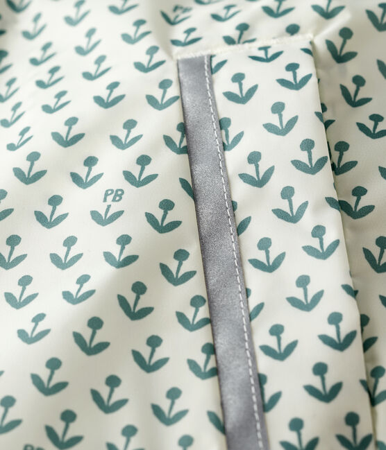 Kinder-Windjacke aus recyceltem Polyester für Mädchen weiss AVALANCHE/ BRUT
