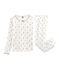 Rippstrick-Pyjama für kleine Mädchen weiss MARSHMALLOW/weiss MULTICO