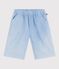 Kinder-Bermudashorts aus einfarbiger Baumwolle blau