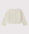 Glänzender Baby-Bolero Mädchen weiss ECUME/braun EM DORE