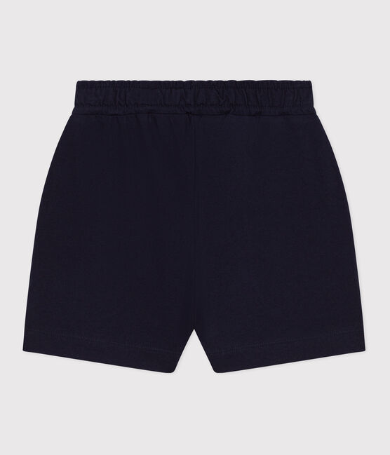 Kinder-Shorts aus einfarbiger Baumwolle blau SMOKING