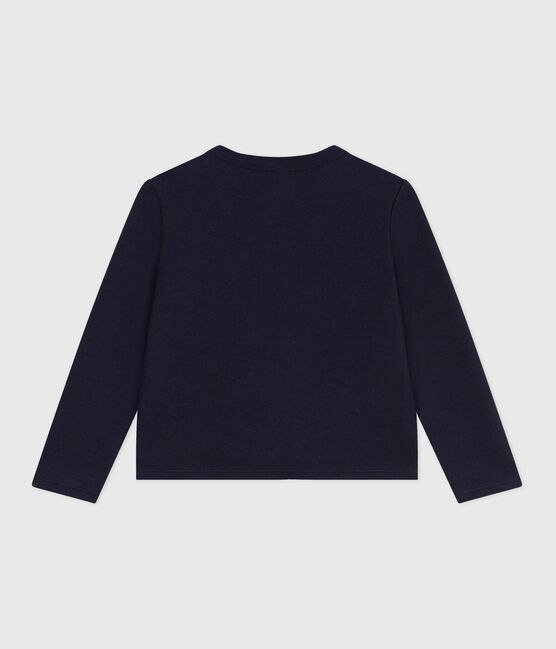 Kinder-Cardigan aus Molton für Mädchen blau SMOKING