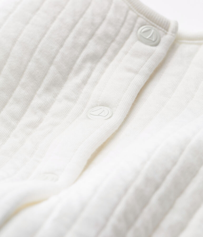 Baby-cardigan aus gestepptem doppeljersey m&auml;dchen weiss