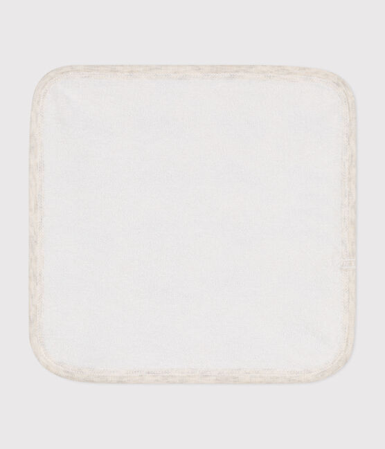 Baby-Waschlappen aus Baumwolle und Frottee mit Walmotiv beige MONTELIMAR/blau MEDIEVAL