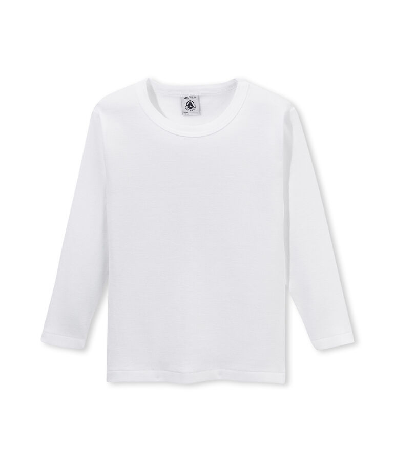 Jungen-Langarmshirt weiss Lait