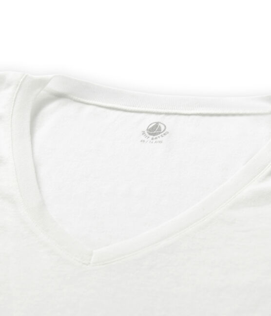 Leichtes langärmeliges baumwoll-t-shirt damen weiss MARSHMALLOW