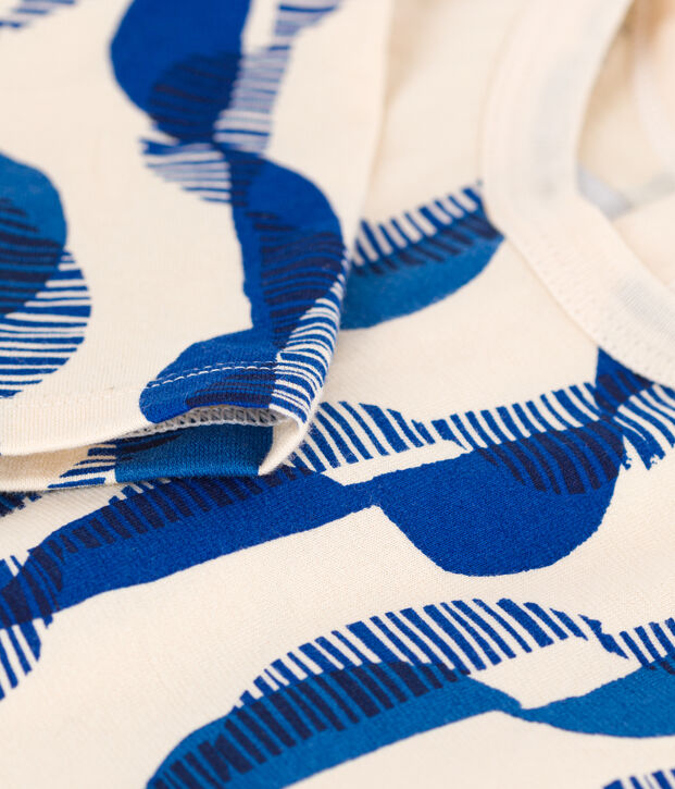 Lang&auml;rmeliges Baby-T-Shirt aus bedrucktem Jersey naturfarben/vielfarbig