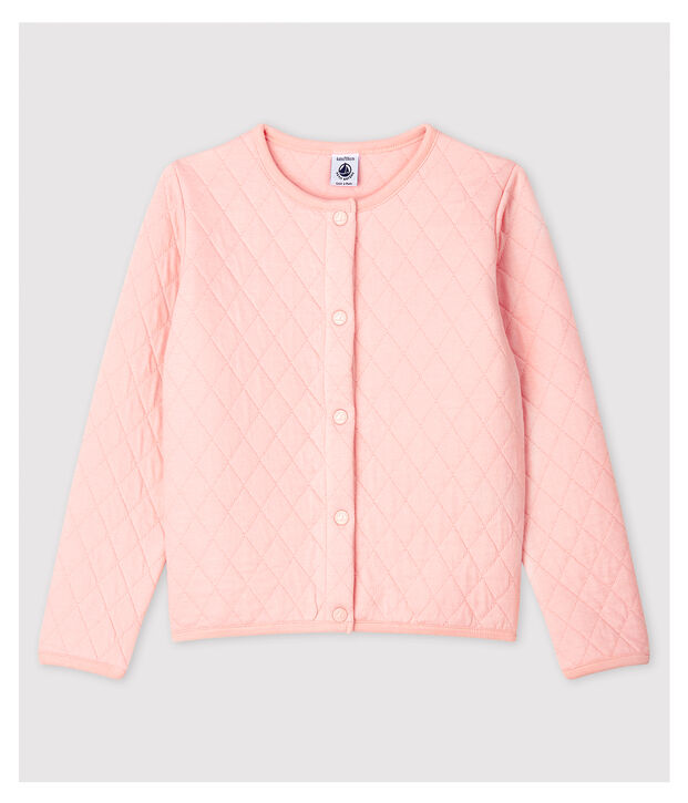 Kinder-Cardigan aus Doppeljersey M&auml;dchen rosa