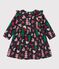 Lang&auml;rmeliges Baby-Kleid aus Flanell blau/vielfarbig