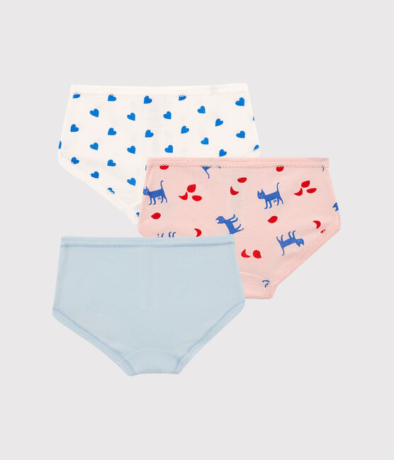 3er-Set Slips aus Baumwolle mit Katzenmotiv für Mädchen variante 1