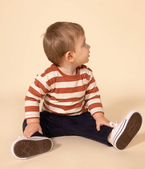 Baby-Hose aus gestepptem Doppeljersey blau SMOKING