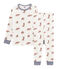 Rippstrick-Pyjama für kleine Jungen weiss MARSHMALLOW/weiss MULTICO