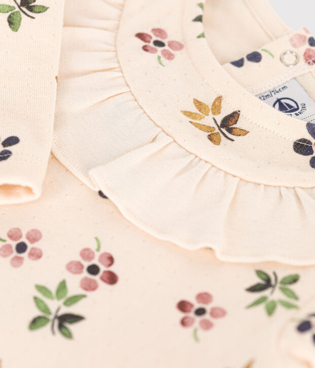 Baby-Bluse aus Doppeljersey naturfarben/vielfarbig