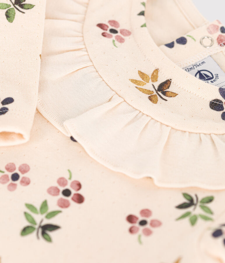 Baby-Bluse aus Doppeljersey naturfarben/vielfarbig