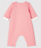 Langer Baby-Overall aus gestepptem Doppeljersey rosa CHARME