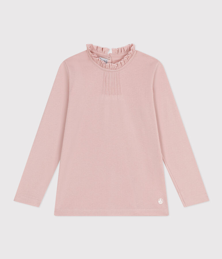 Lang&auml;rmeliges Kinder-T-Shirt aus Baumwolle f&uuml;r M&auml;dchen rosa