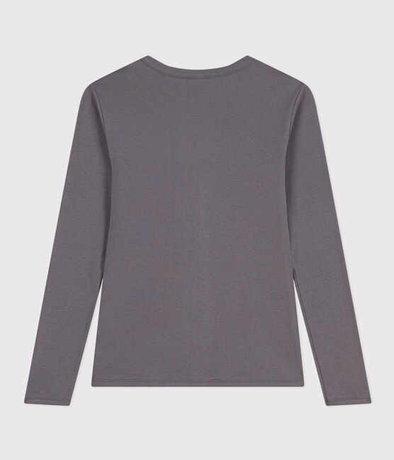 T-Shirt L’ICONIQUE aus Baumwolle mit rundem Ausschnitt für Damen grau BONGRIS