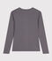 T-Shirt L’ICONIQUE aus Baumwolle mit rundem Ausschnitt für Damen grau BONGRIS