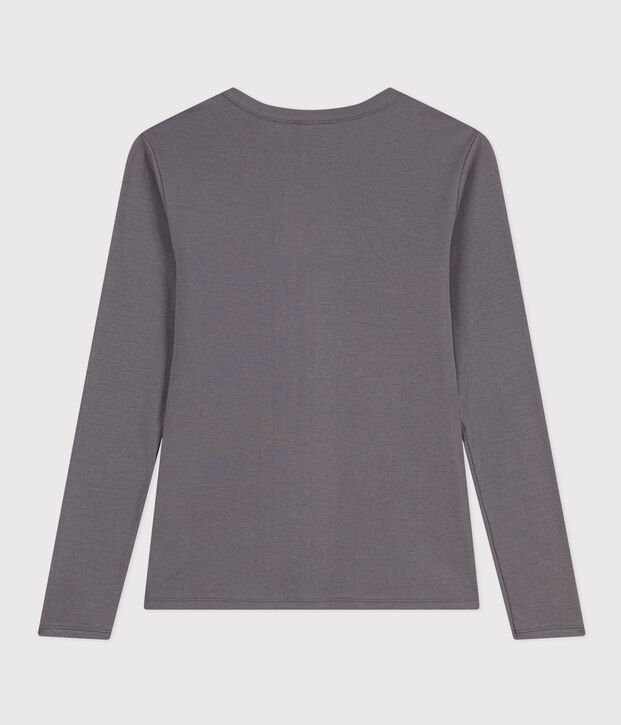 T-Shirt L&rsquo;ICONIQUE aus Baumwolle mit rundem Ausschnitt f&uuml;r Damen grau