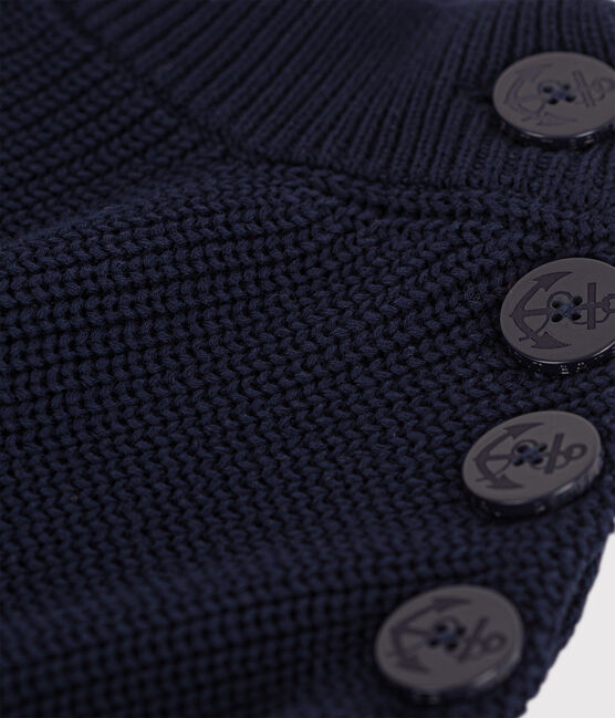 Damenpullover aus Baumwolle mit Patentmuster blau SMOKING