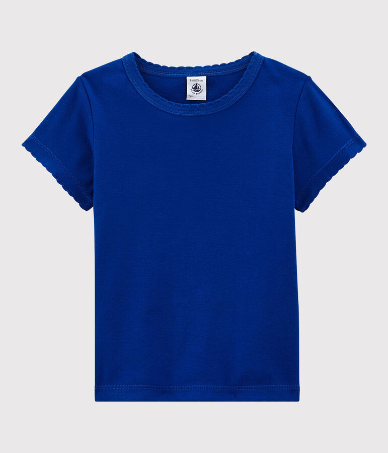 Klassisches Kinder-T-Shirt aus Baumwolle f&uuml;r M&auml;dchen/Jungen blau SURF