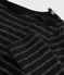 Streifenkleid für Damen schwarz NOIR/ ARGENT
