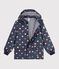Kinder-Regenjacke mit Herzmotiv blau/vielfarbig