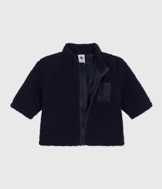Baby-Jacke aus Sherpa blau SMOKING